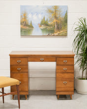 Load image into Gallery viewer, Double Pedestal Vintage Desk
