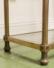 Load image into Gallery viewer, Brass Vintage Hollywood Regency Shelf
