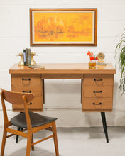 Load image into Gallery viewer, Vintage Double Pedestal Desk
