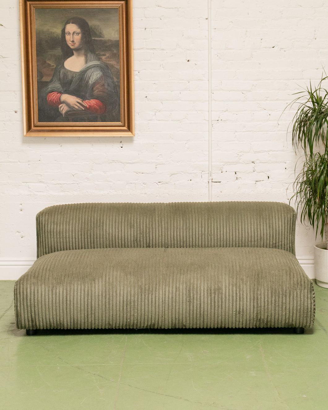 Bailey Loveseat in Green Corduroy