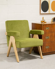 Load image into Gallery viewer, Flynn Armchair in Moss Green

