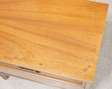 Load image into Gallery viewer, Double Drawer Walnut Nightstand
