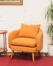 Load image into Gallery viewer, Nubby Orange Armchair
