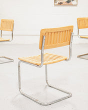 Load image into Gallery viewer, Blonde Slat Chair Chrome
