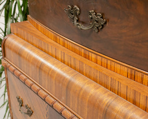 Art Deco Burlwood Highboy