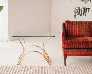 Brass End Table