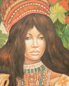Boho Girl Oil Painting