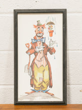 Load image into Gallery viewer, Vintage Folk Art Clown Circus Painting Carnival Early Gardening
