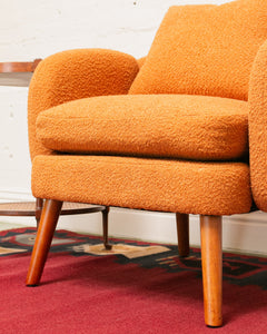 Nubby Orange Armchair