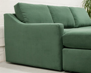 Hauser Sectional Sofa in Bella Hunter Green