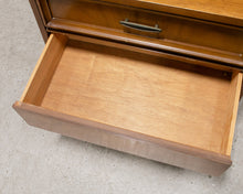 Load image into Gallery viewer, Double Drawer Walnut Nightstand
