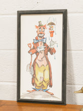 Load image into Gallery viewer, Vintage Folk Art Clown Circus Painting Carnival Early Gardening
