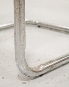 Blonde Slat Chair Chrome