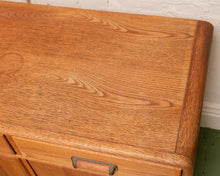 Load image into Gallery viewer, Vintage Oak boho Buffet Sideboard Credenza
