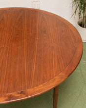 Load image into Gallery viewer, Walnut Vintage Round Dining Table
