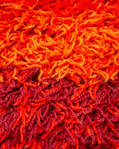 Red and Orange Rya Rug