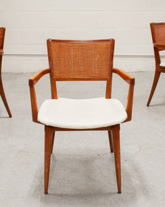 Set of 4 Vintage Chairs with Caning