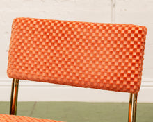 Load image into Gallery viewer, Checkered Cantilever Dining Chair in Rust Orange
