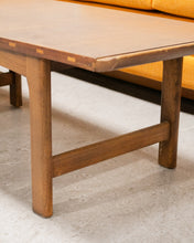 Load image into Gallery viewer, Vintage Walnut and Oak Surfboard Coffee Table Bench by Lane Furniture Co
