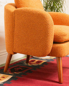 Nubby Orange Armchair