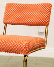 Load image into Gallery viewer, Checkered Cantilever Dining Chair in Rust Orange
