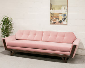 Pink Desmond Walnut Framed Sofa 80”