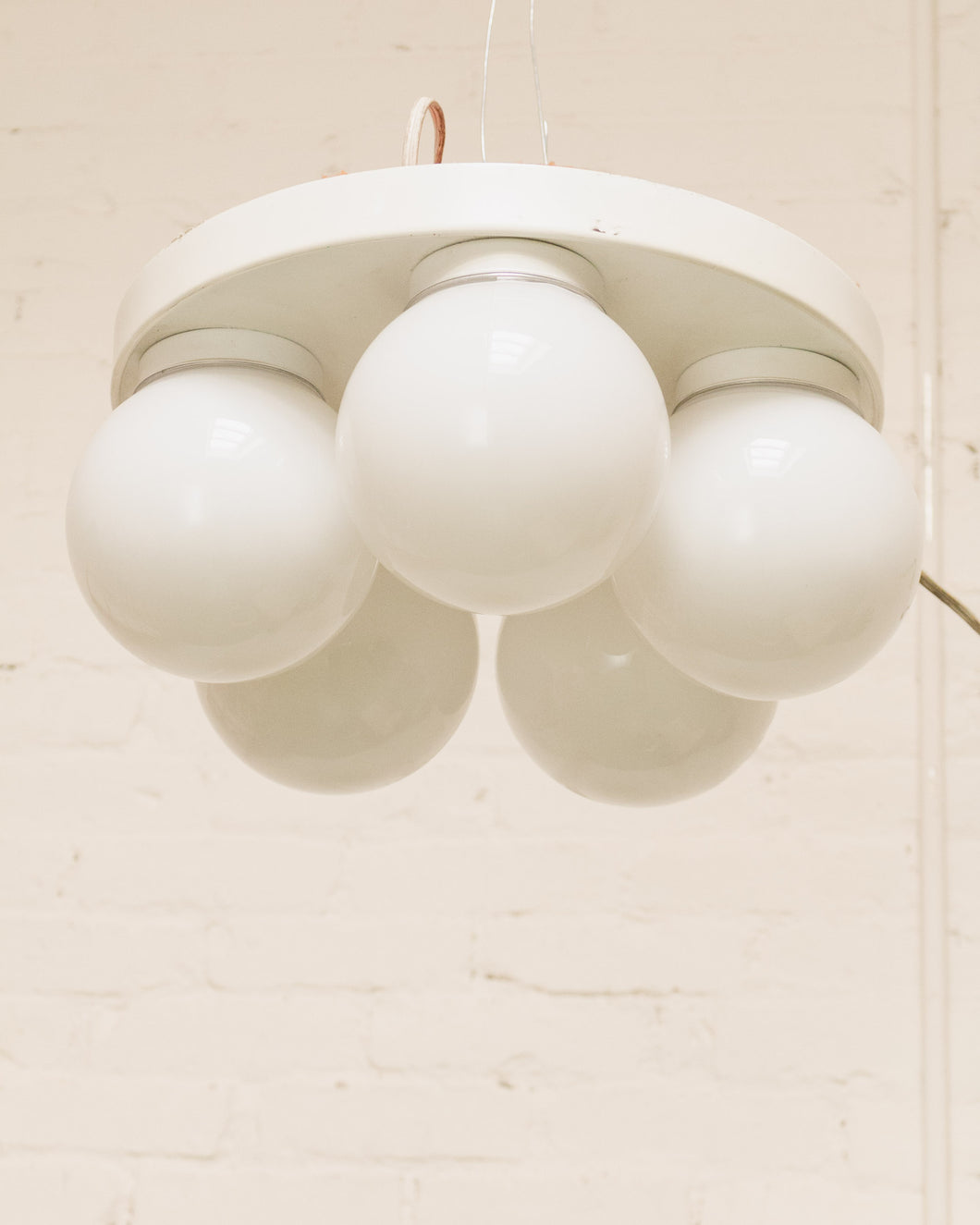 Mod White 1960’s Flushmount Lamp