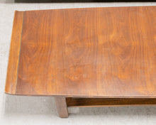 Load image into Gallery viewer, Vintage Walnut and Oak Surfboard Coffee Table Bench by Lane Furniture Co
