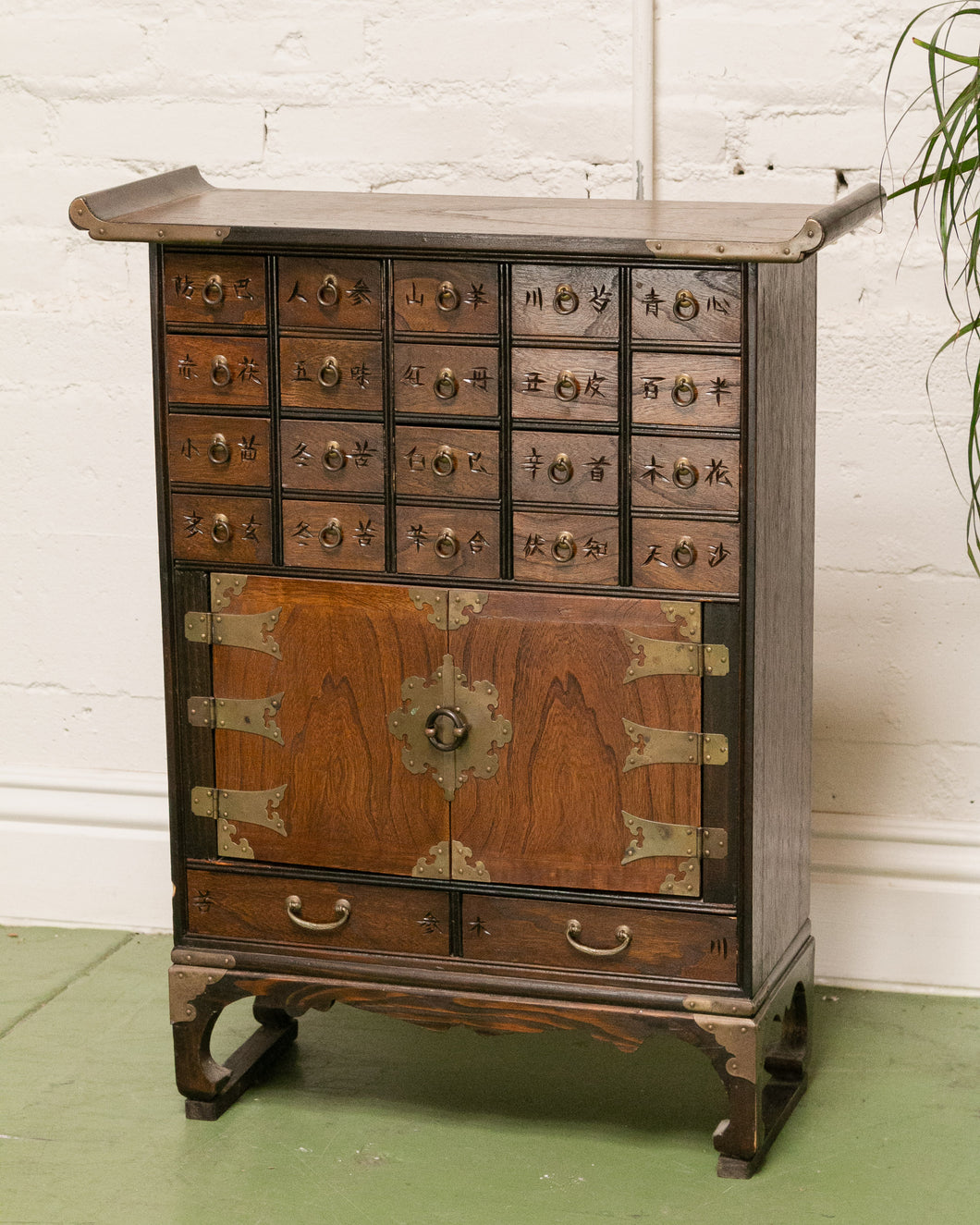 19th Century Antique Asian Medicine Cabinet