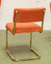 Load image into Gallery viewer, Checkered Cantilever Dining Chair in Rust Orange
