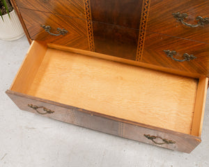 Art Deco Burlwood Highboy