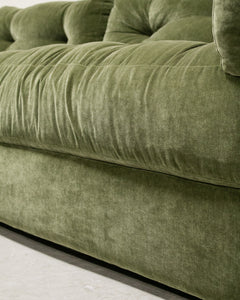 Prima Chaise and Bumper Olive Green Sofa