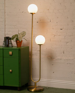 Deco Style Floor Lamp in Gold