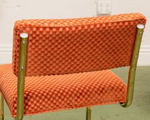 Load image into Gallery viewer, Checkered Cantilever Dining Chair in Rust Orange
