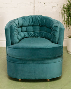 1960’s Teal Swivel Chairs