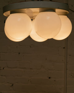 Mod White 1960’s Flushmount Lamp