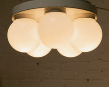 Load image into Gallery viewer, Mod White 1960’s Flushmount Lamp
