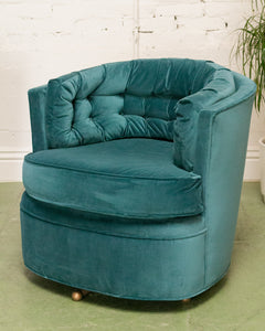 1960’s Teal Swivel Chairs