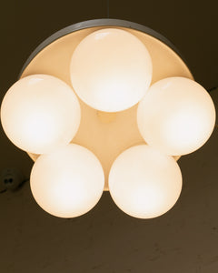 Mod White 1960’s Flushmount Lamp