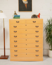 Load image into Gallery viewer, Blonde Vintage Chest of Drawers Bureau
