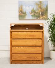 Load image into Gallery viewer, Boho Vintage Chest of Drawers With Changing Table
