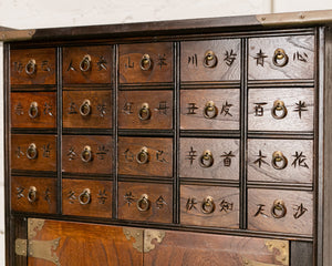 19th Century Antique Asian Medicine Cabinet