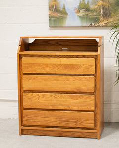 Boho Vintage Chest of Drawers With Changing Table