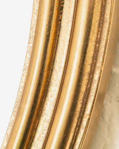 Round Gold Mirror with Motif