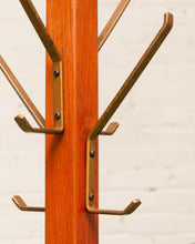 Load image into Gallery viewer, Antique Oak Floor Coat Rack
