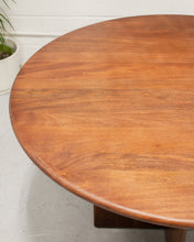 Load image into Gallery viewer, Walnut Sculptural Base Round Table
