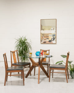Walnut Set of 4 Chairs