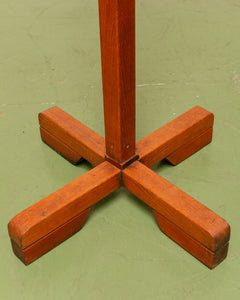 Antique Oak Floor Coat Rack