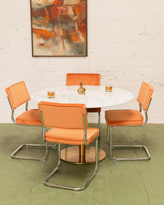 Orange Chrome Cantilever Chair