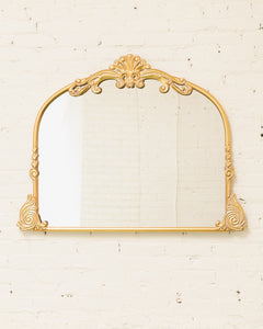 Gold Ornate Rectangular Hanging Mirror